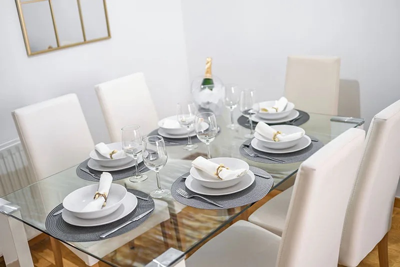 Dining table prepared for a stay at Dolce Vita Centro